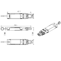 MPO Loopback Module 12 Fibres Type 1 MTP/MPO Female SM