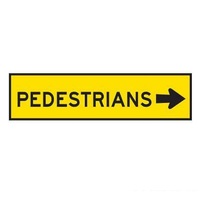 TMG Pedestrian Right Sign - 1200x300 - Corflute-Shop Work Zone Tools Online