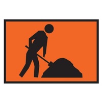 Sign - Workmen Ahead Sign - Metal - 900mm x 600mm