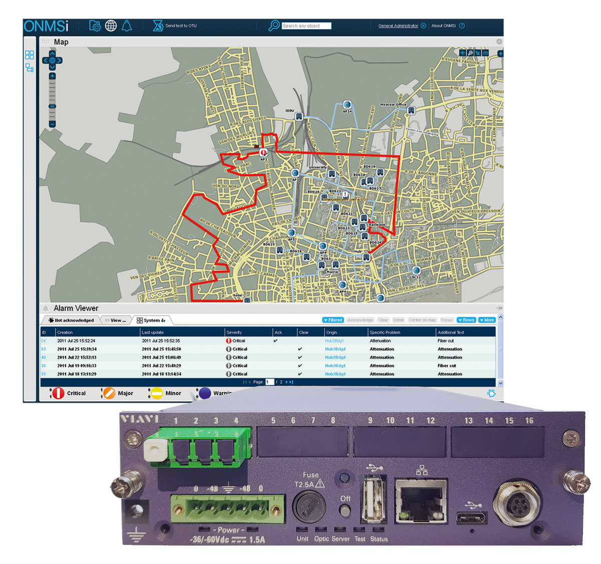 VIAVI ONMSi  Remote Fiber Test System (RFTS)