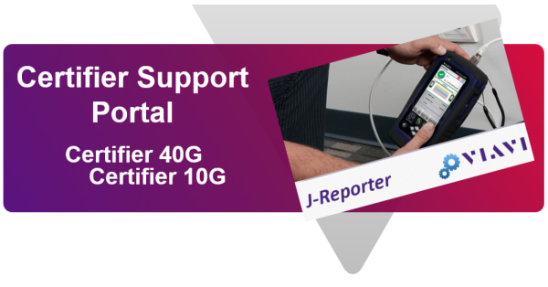Support Page for VIAVI/JDSU Certifier 10G, Certifier 40G and J-Reporter Reporting Software