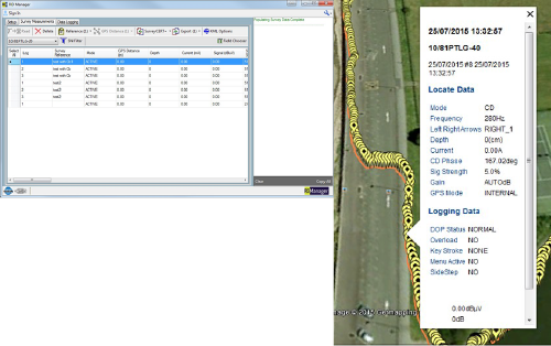 Pipe and Cable Locator Survey Measurement Data